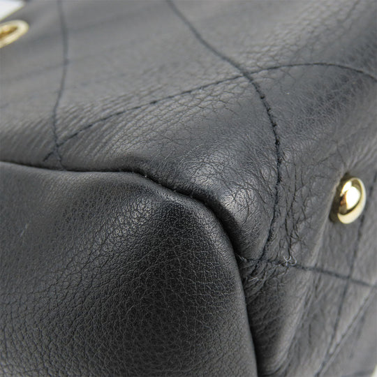 CHANEL Handbag AS0355 Calfskin black Matrasse Small shopping bags Women Used Authentic