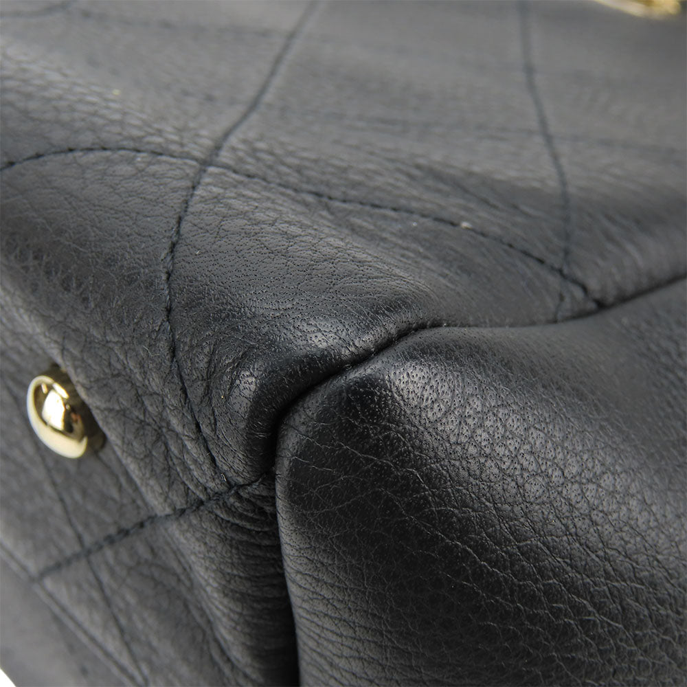 CHANEL Handbag AS0355 Calfskin black Matrasse Small shopping bags Women Used Authentic