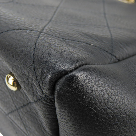 CHANEL Handbag AS0355 Calfskin black Matrasse Small shopping bags Women Used Authentic