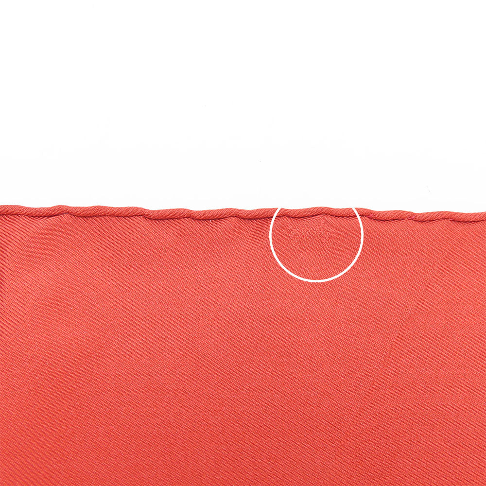 HERMES scarf silk Red Carre90 Women Used Authentic