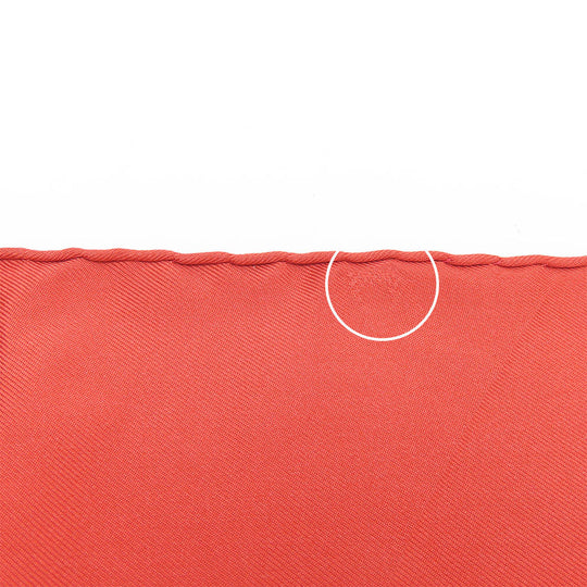 HERMES scarf silk Red Carre90 Women Used Authentic