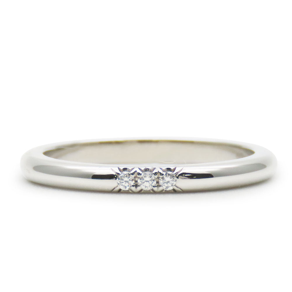 TIFFANY&Co. Ring Pt950Platinum, Diamond Platinum Classic band Women Used Authentic