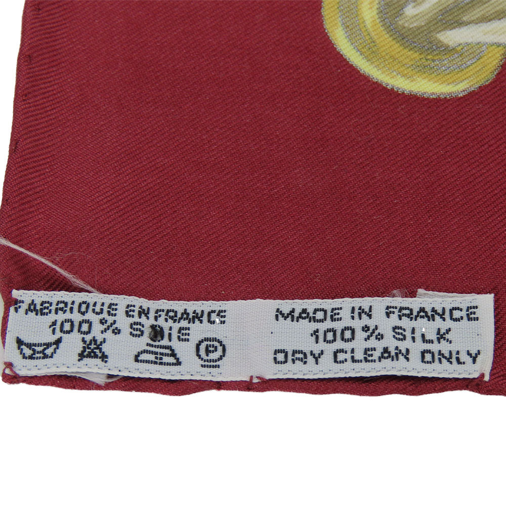 HERMES scarf silk Red Carre90 Women Used Authentic