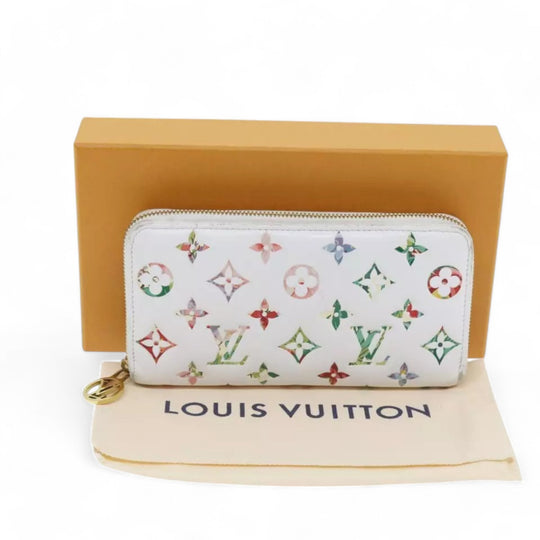 Louis Vuitton Monogram Garden Zippy Wallet White Multicolor Long Women's Wallet