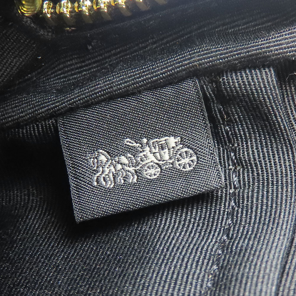 COACH Shoulder Bag C9926 Leather, PVC coated canvas black Signature Mini Jamie Women Used Authentic