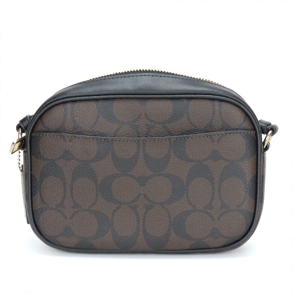 COACH Shoulder Bag C9926 Leather, PVC coated canvas black Signature Mini Jamie Women Used Authentic