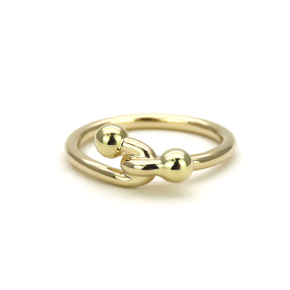 TIFFANY&Co. Ring K18 yellow gold Yellow Gold Love knot Women Used Authentic