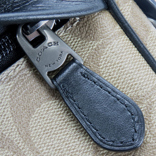 COACH Shoulder Bag F50715 PVC, Leather beige mens Used Authentic