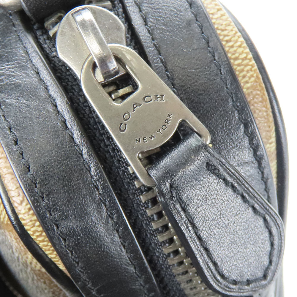 COACH Shoulder Bag F50715 PVC, Leather beige mens Used Authentic