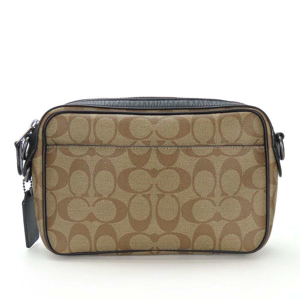 COACH Shoulder Bag F50715 PVC, Leather beige mens Used Authentic