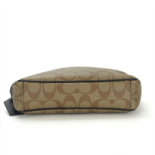 COACH Shoulder Bag F50715 PVC, Leather beige mens Used Authentic