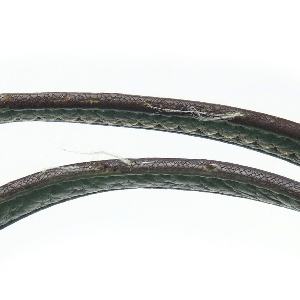 COACH Tote Bag F23297 Canvas, Leather green Women Used Authentic