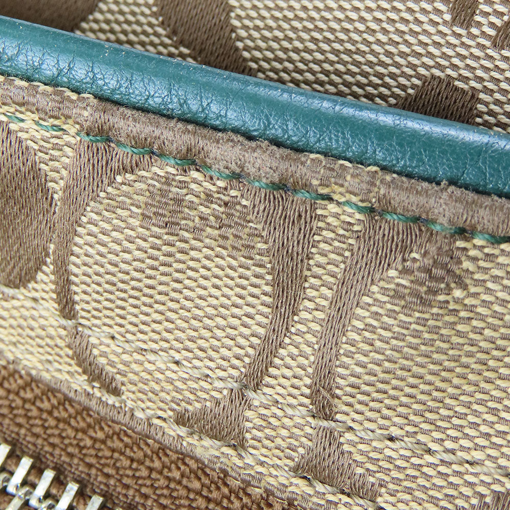 COACH Tote Bag F23297 Canvas, Leather green Women Used Authentic