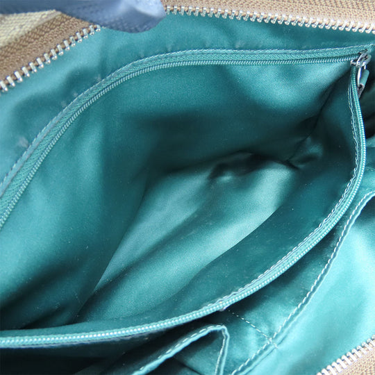 COACH Tote Bag F23297 Canvas, Leather green Women Used Authentic