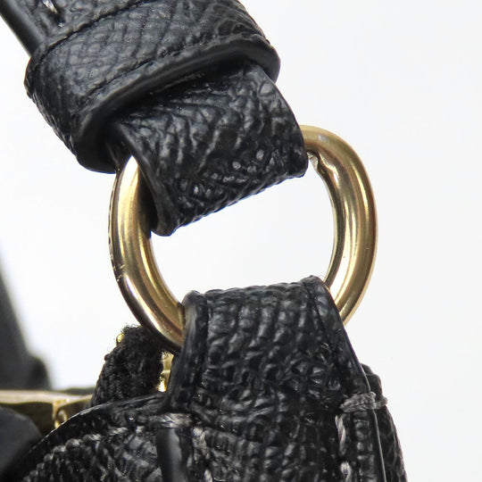 COACH Shoulder Bag CE871 leather black Women Used Authentic