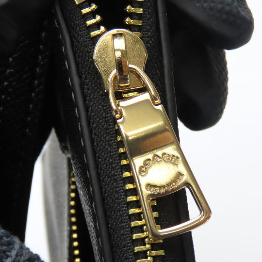 COACH Shoulder Bag CE871 leather black Women Used Authentic