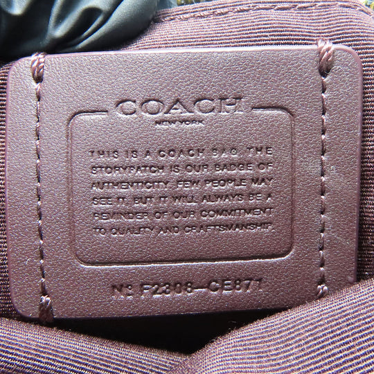 COACH Shoulder Bag CE871 leather black Women Used Authentic