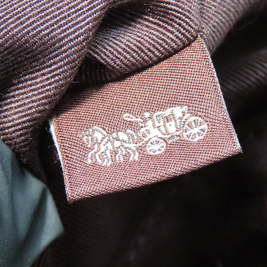 COACH Shoulder Bag CE871 leather black Women Used Authentic