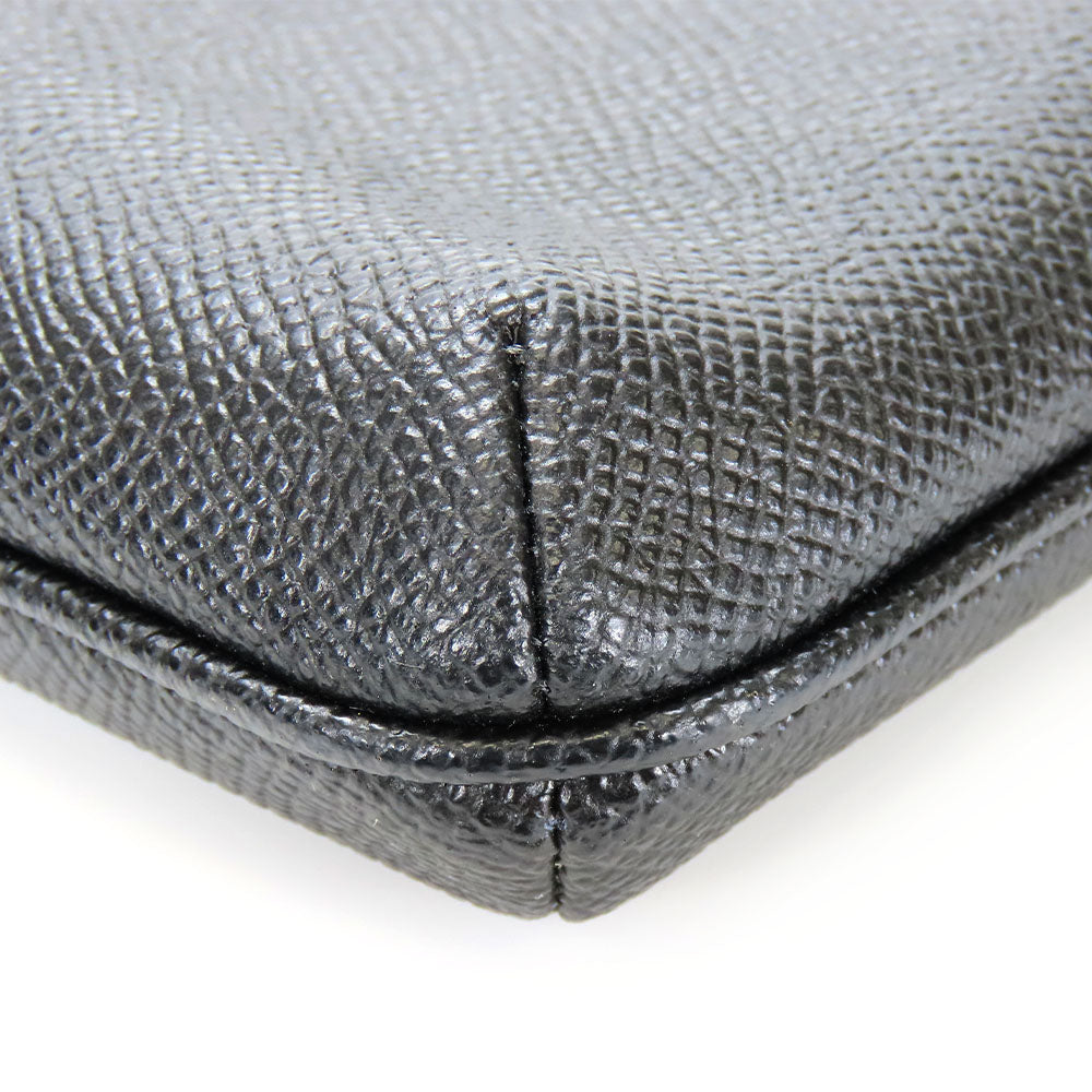 COACH Shoulder Bag CE871 leather black Women Used Authentic