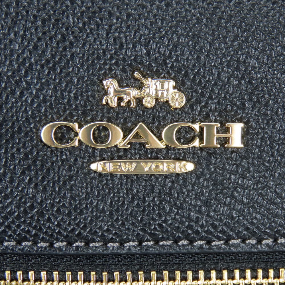 COACH Shoulder Bag CE871 leather black Women Used Authentic