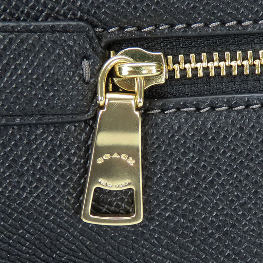 COACH Shoulder Bag CE871 leather black Women Used Authentic