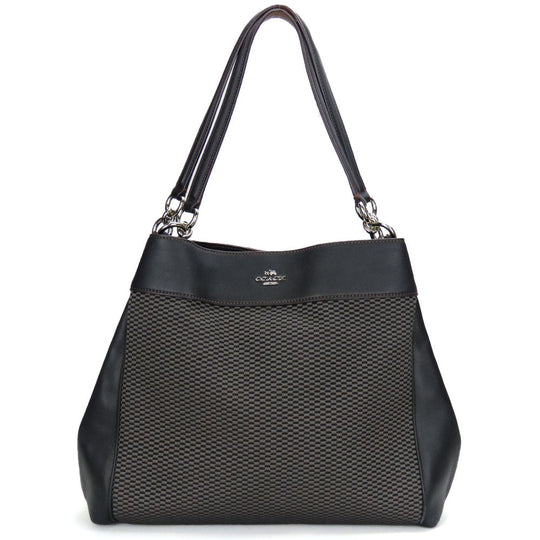 COACH Tote Bag F57540 Canvas, Leather black Women Used Authentic
