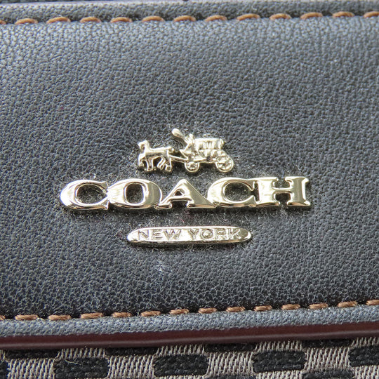 COACH Handbag F57242 Leather, Canvas black Women Used Authentic