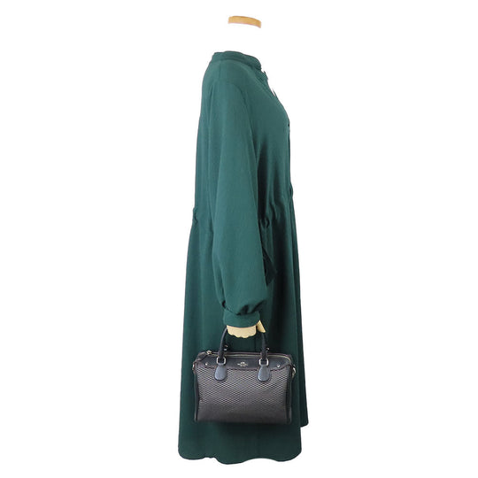 COACH Handbag F57242 Leather, Canvas black Women Used Authentic