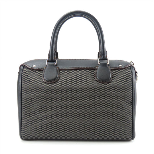 COACH Handbag F57242 Leather, Canvas black Women Used Authentic