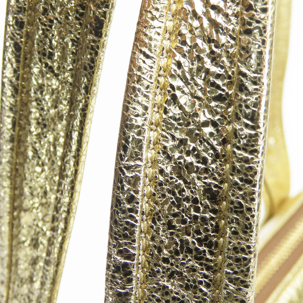 COACH Tote Bag 13820 leather gold Poppy Women Used Authentic