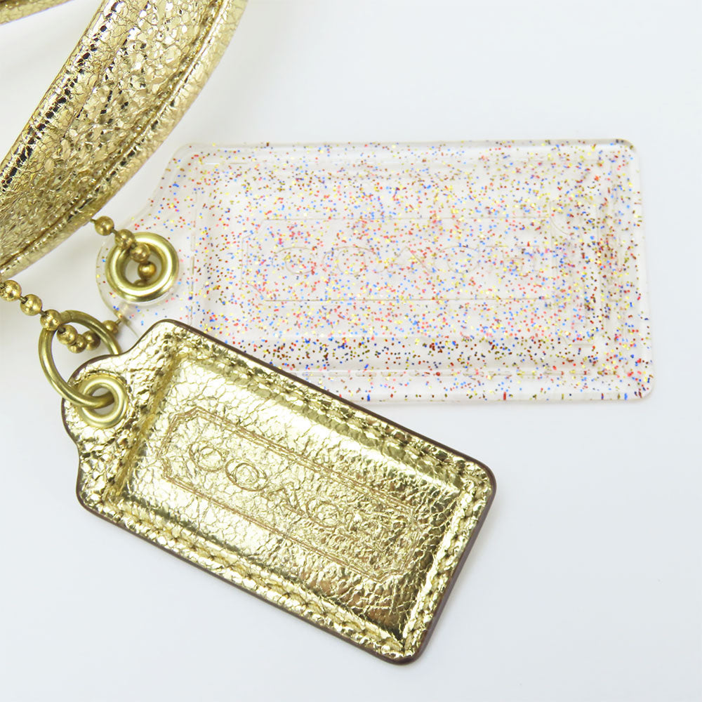 COACH Tote Bag 13820 leather gold Poppy Women Used Authentic