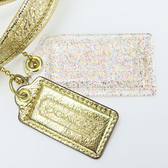 COACH Tote Bag 13820 leather gold Poppy Women Used Authentic