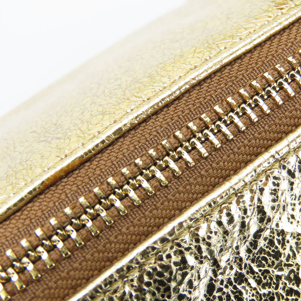 COACH Tote Bag 13820 leather gold Poppy Women Used Authentic