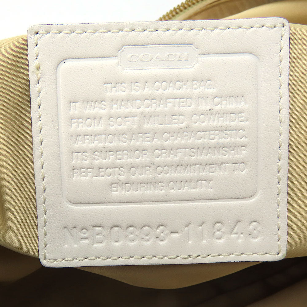 COACH Tote Bag 11843 leather white Women Used Authentic
