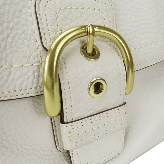 COACH Tote Bag 11843 leather white Women Used Authentic