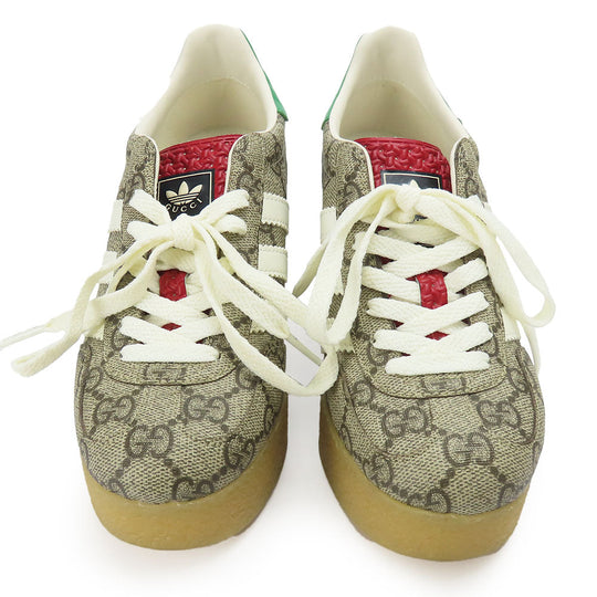 GUCCI sneakers 725655 GG Supreme canvas, leather beige Adidas Gajeel Women 34 Used Authentic