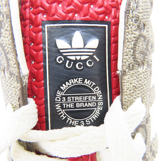 GUCCI sneakers 725655 GG Supreme canvas, leather beige Adidas Gajeel Women 34 Used Authentic