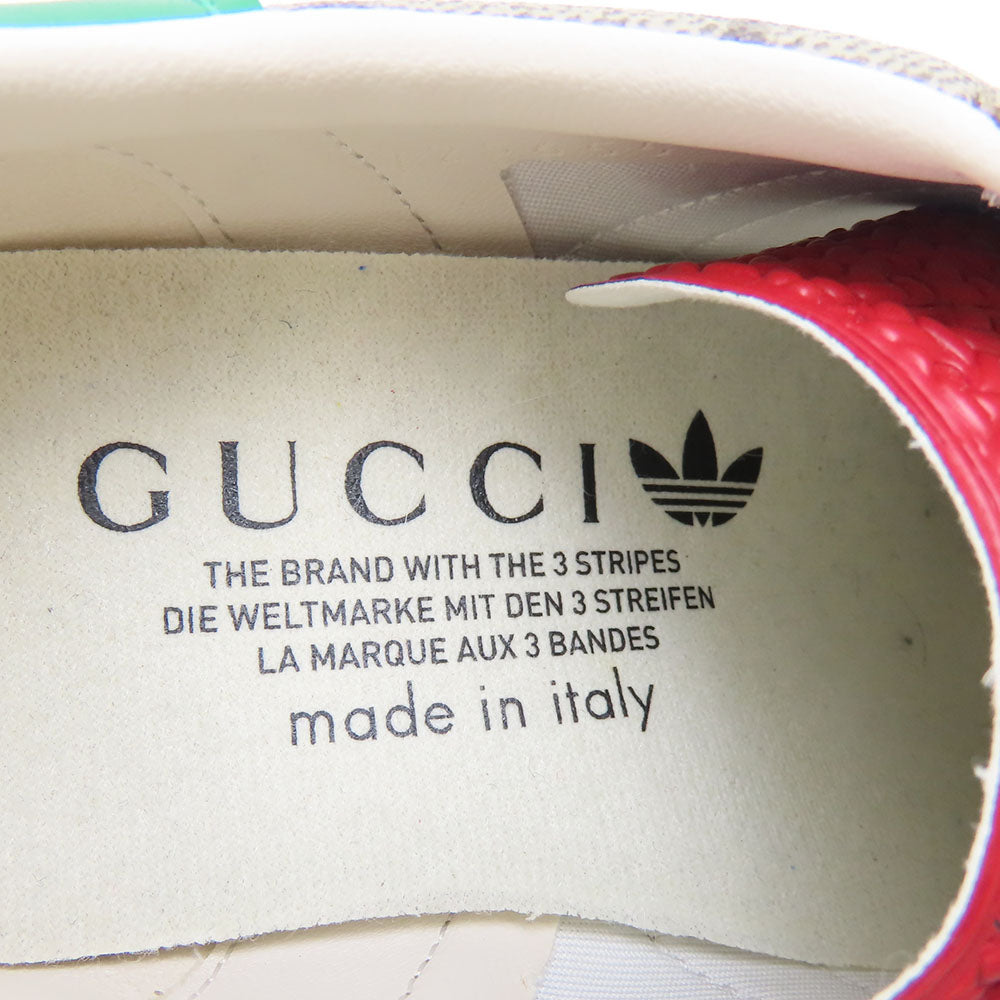 GUCCI sneakers 725655 GG Supreme canvas, leather beige Adidas Gajeel Women 34 Used Authentic