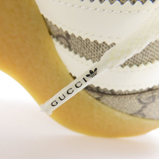 GUCCI sneakers 725655 GG Supreme canvas, leather beige Adidas Gajeel Women 34 Used Authentic