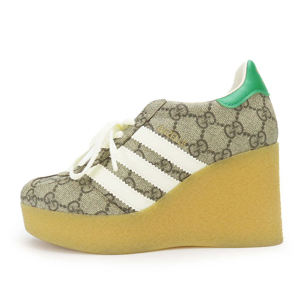 GUCCI sneakers 725655 GG Supreme canvas, leather beige Adidas Gajeel Women 34 Used Authentic