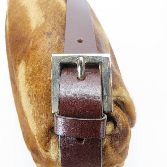 FENDI Shoulder Bag 26325 pony, leather Brown Mamma Bucket Women Used Authentic
