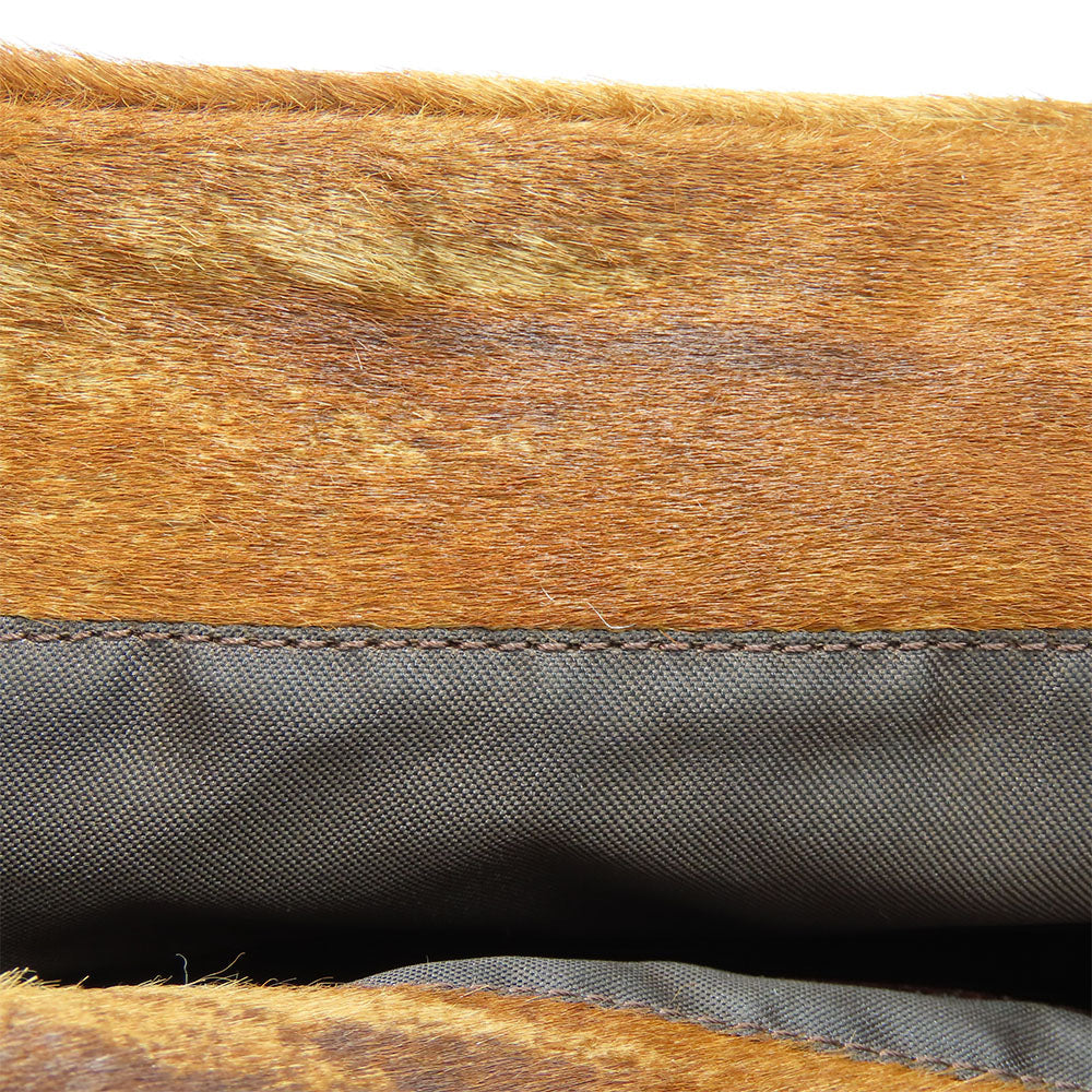 FENDI Shoulder Bag 26325 pony, leather Brown Mamma Bucket Women Used Authentic