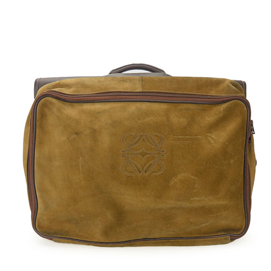 LOEWE Business bag leather Brown mens Used Authentic