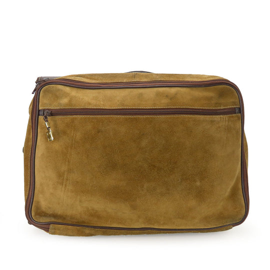 LOEWE Business bag leather Brown mens Used Authentic