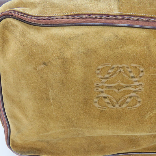 LOEWE Business bag leather Brown mens Used Authentic