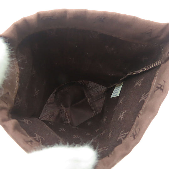 LOUIS VUITTON Pouch M47818 Cotton, Polyurethane Brown Posh Ron Do Women Used Authentic