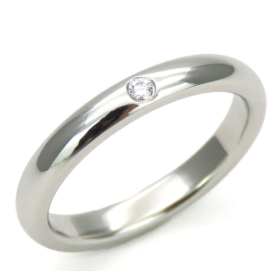 TIFFANY&Co. Ring Pt950Platinum, Diamond Platinum 1PD Stacking band Women Used Authentic