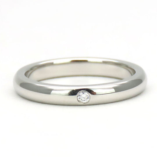 TIFFANY&Co. Ring Pt950Platinum, Diamond Platinum 1PD Stacking band Women Used Authentic