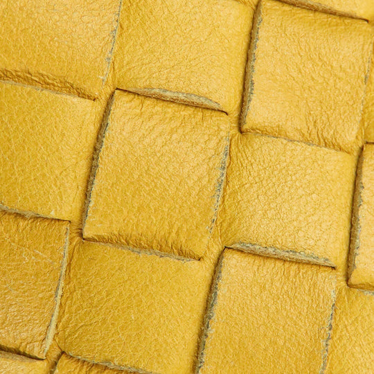 BOTTEGAVENETA Shoulder Bag Calfskin yellow INTRECCIATO Women Used Authentic