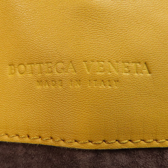 BOTTEGAVENETA Shoulder Bag Calfskin yellow INTRECCIATO Women Used Authentic